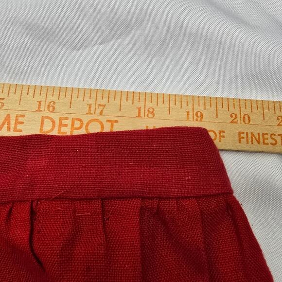 Handmade Guatemalan Red Mexican Skirt Colorful Embroidered Peasant Ethnic XL - Picture 10 of 13